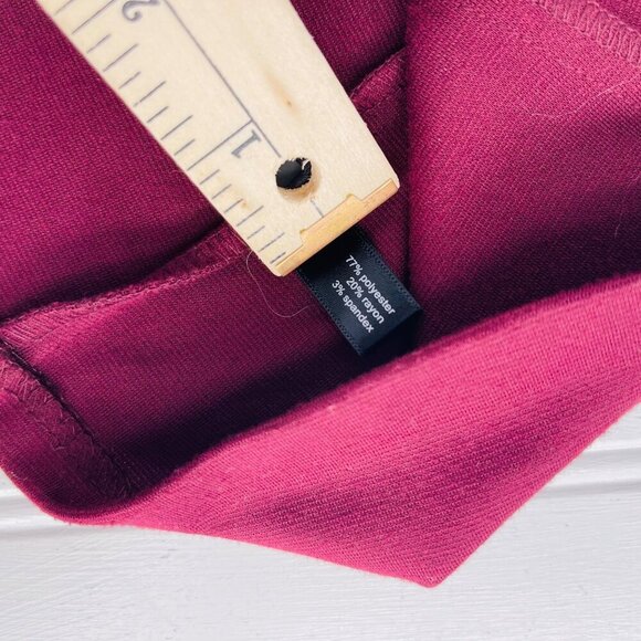 The Limited Womens A-Line Burgundy Skirt Size 4 Polyester/Nylon/Spandex Blend - Picture 4 of 5